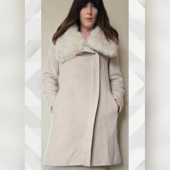 Club Monaco Jackets Coats Club Monaco Fur Collar Wool Coat